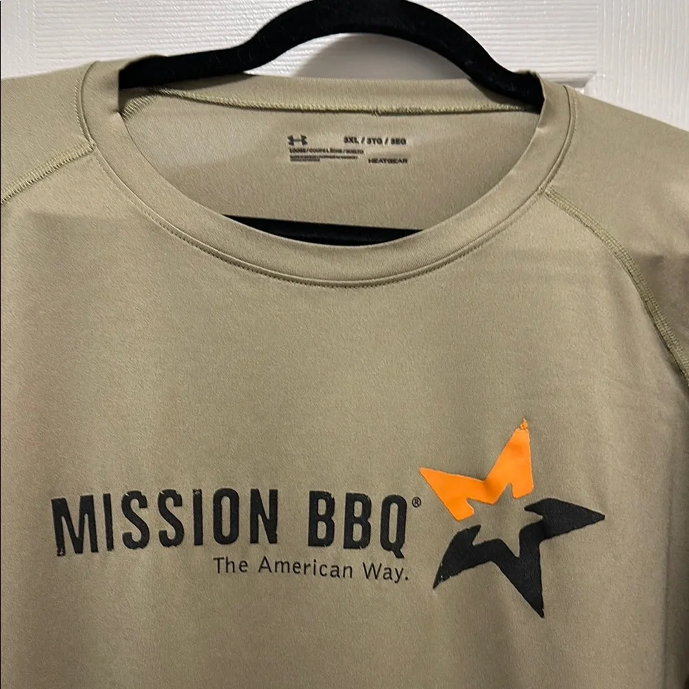 2/$20 Under Armour TACTICAL Olive Green Mission BBQ Men's Shirt Sleeve Shirt 3XL - Picture 2 of 5